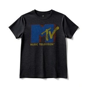 Gap MTV Music Television Graphic T-Shirt Men’s Medium Black Wash